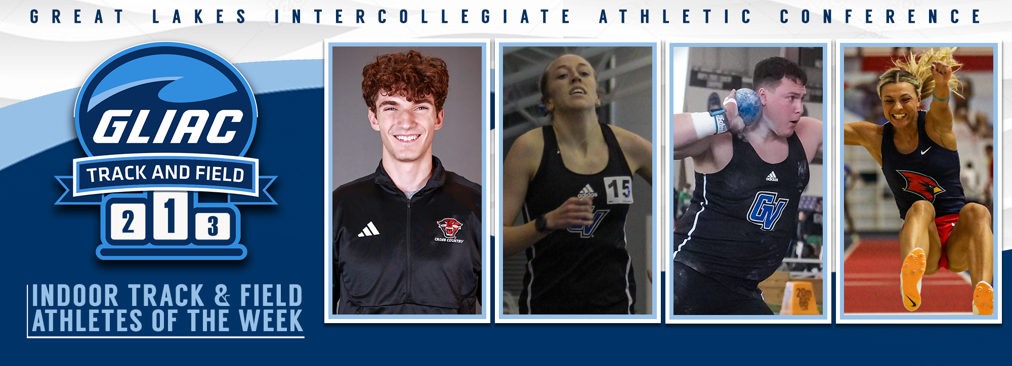 GLIAC announces indoor track & field athletes of the week