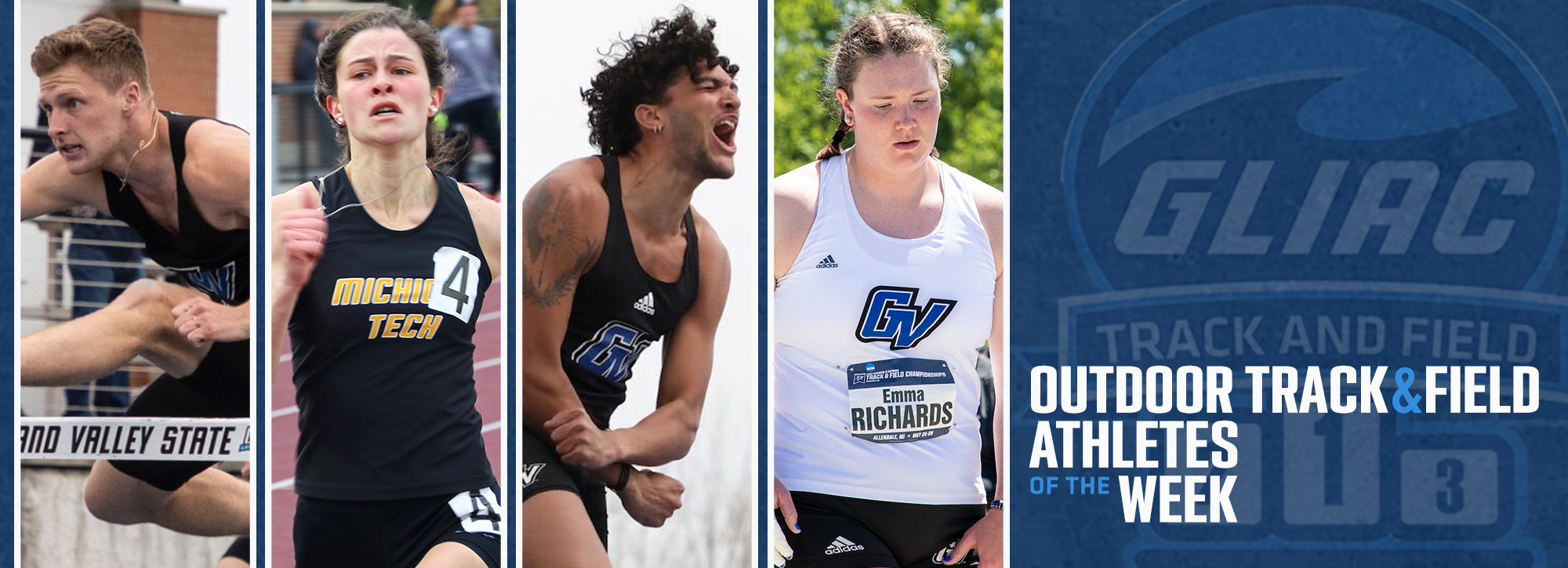 GLIAC announces outdoor track & field athletes of the week