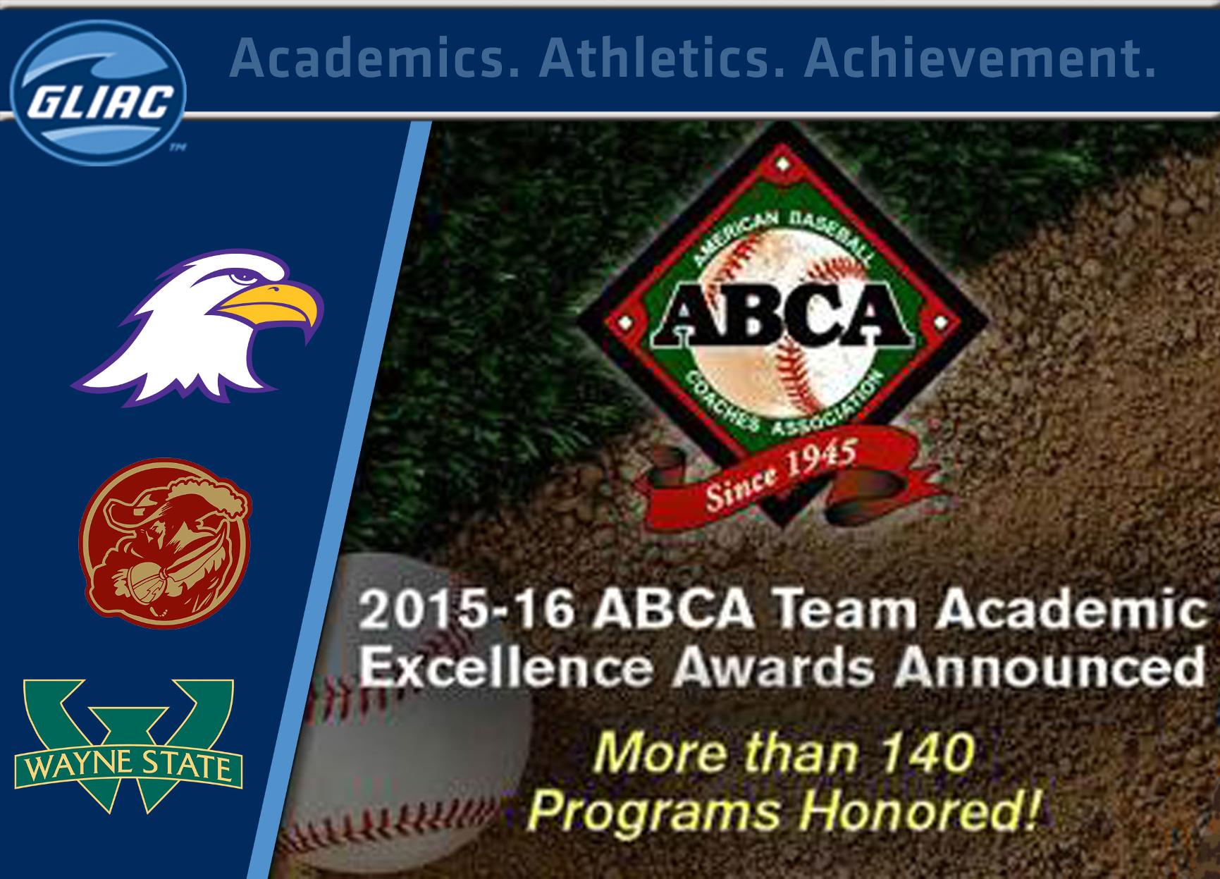 Ashland, Walsh, and Wayne State Named ABCA Academic Excellence Team Awards