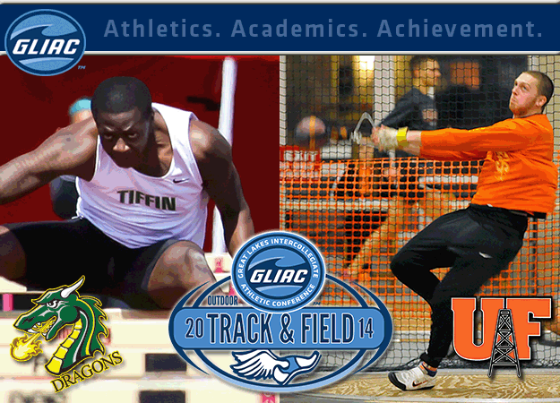 Tiffin's Marcelin and Findlay's Welch Chosen As GLIAC Men's Outdoor Track & Field "Athletes of the Week"