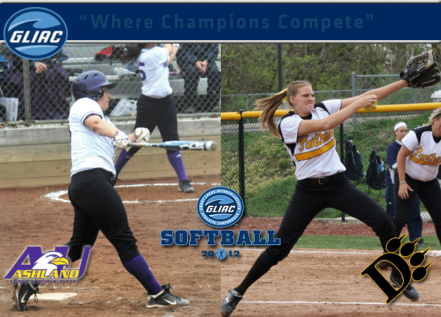 Ashland's Kelley and Ohio Dominican's Stanzel Chosen As GLIAC Softball "Player of the Week" and  "Pitcher of the Week", respectively