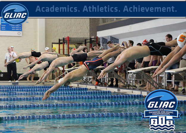 GVSU, WSU Lead after Day 1 of 2016 GLIAC Swimming & Diving Championships