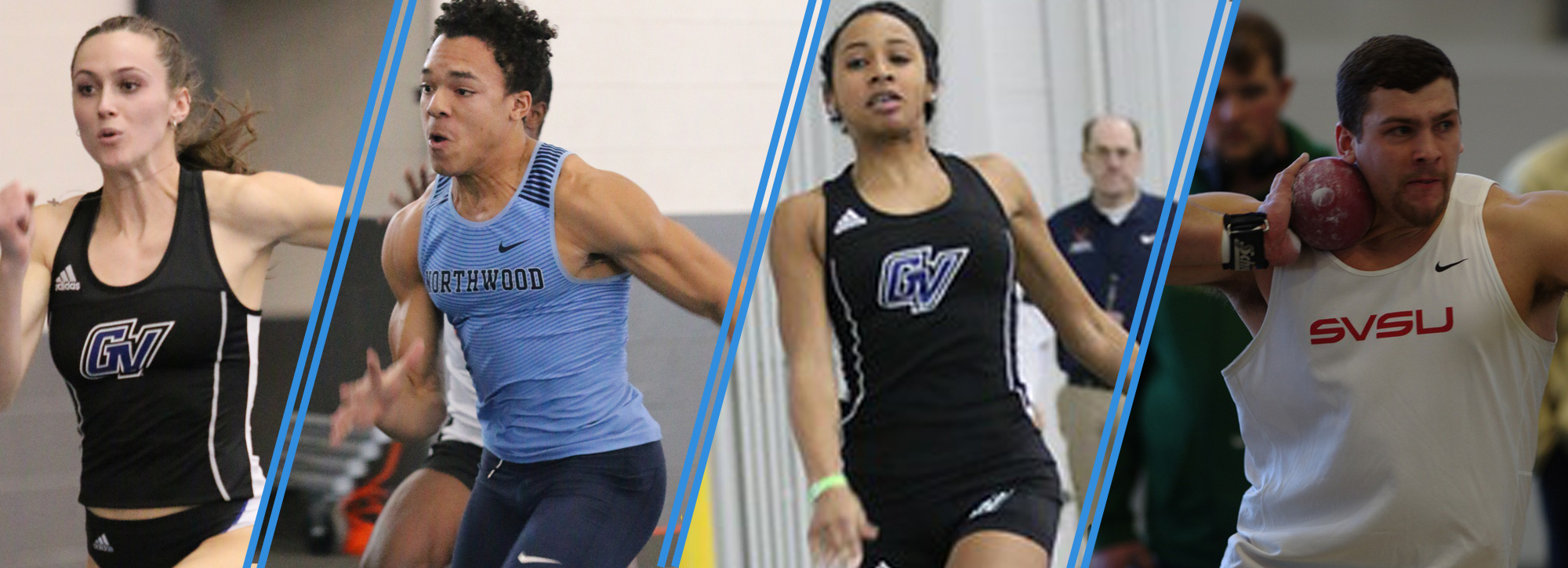 GVSU's Sreenan and Duncan sweep women's awards, while NU's Phillips and SVSU's Kelly take men's Week 3 track and field honors