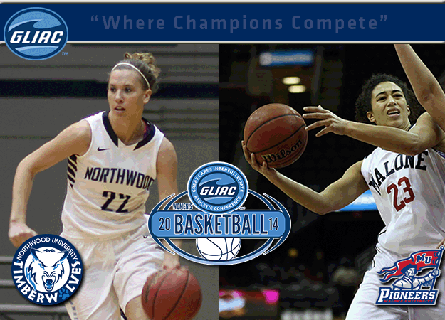 Northwood's Robak and Malone's Simmers Have Been Chosen As GLIAC Women's Basketball North and South Division "Players of the Week," Respectively