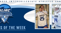 GVSU's Champagne and Cater selected as GLIAC Women's Lacrosse Players of the Week