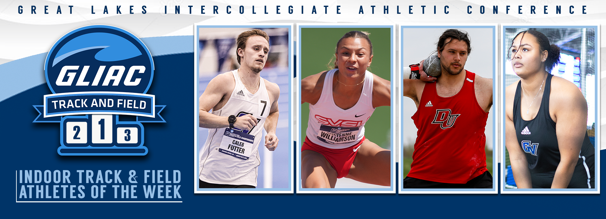 GLIAC announces indoor track & field athletes of the week