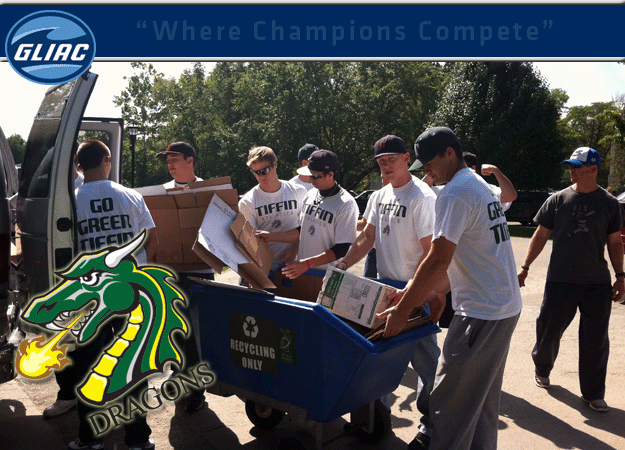 Tiffin University Student-Athletes Promote Recycling with "Go Green" Effort