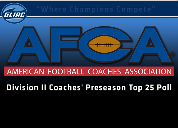 Three GLIAC Teams Appear in the 2011 AFCA Division II Coaches' Preseason Top 25 Poll