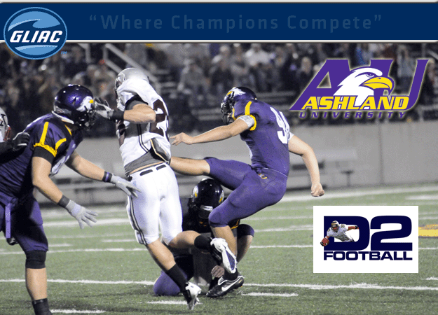 Ashland's Gregg Berkshire Named D2Football.com "Special Teams Player of the Week"