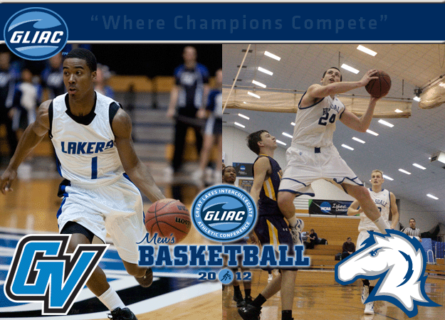 GVSU's Hogan and Hillsdale's Guinane Chosen As GLIAC Men's Basketball North and South Division "Players of the Week", Respectively