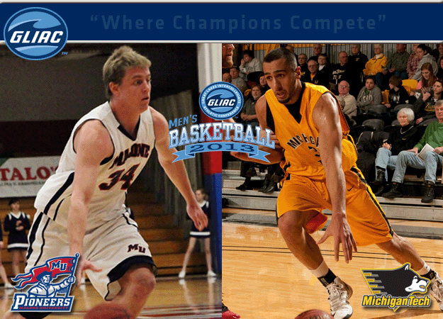 MTU's Haidar and MU's Veldhuizen Chosen As GLIAC Men's Basketball North and South Division "Players of the Week", Respectively