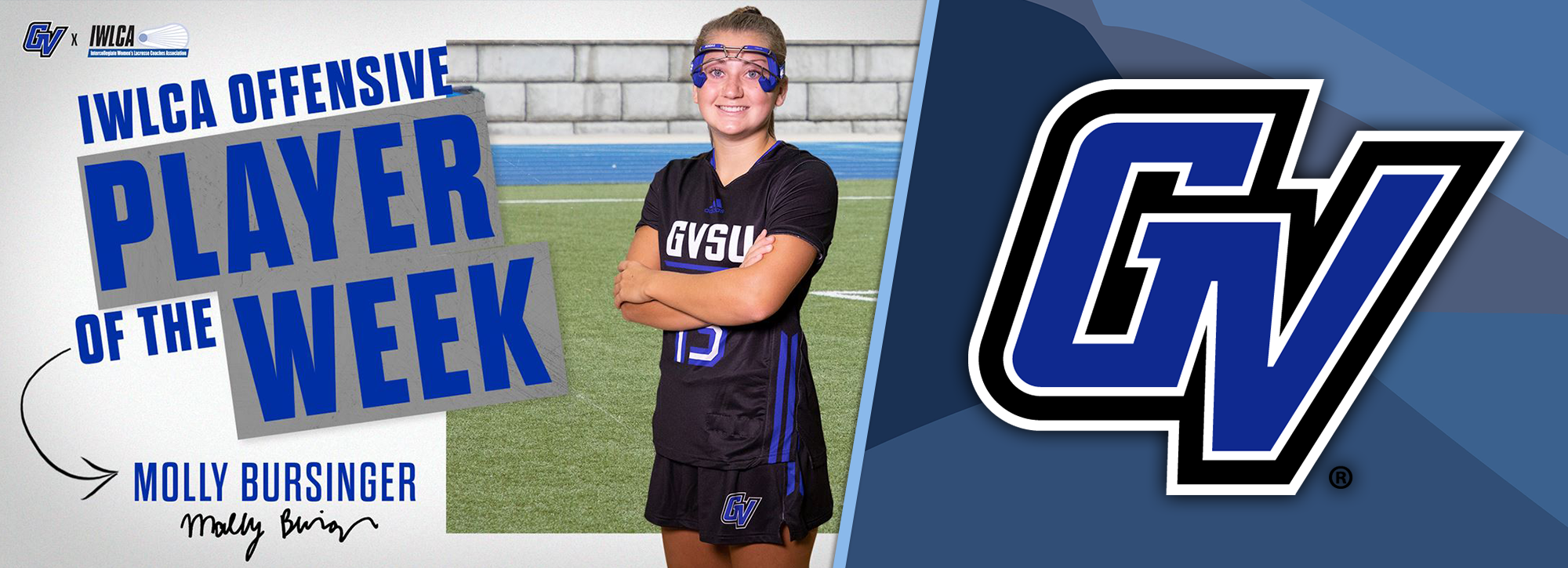 Grand Valley State's Bursinger earns IWLCA Offensive Player of the Week honor