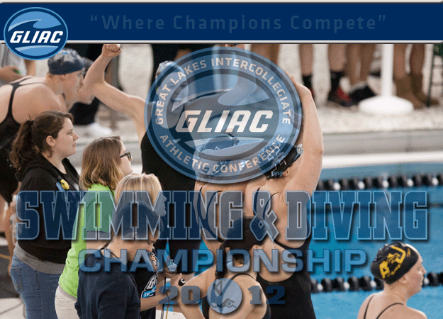 GVSU Men, Wayne State Women Continue to Lead After Day 2 of 2012 GLIAC Swimming & Diving Championships