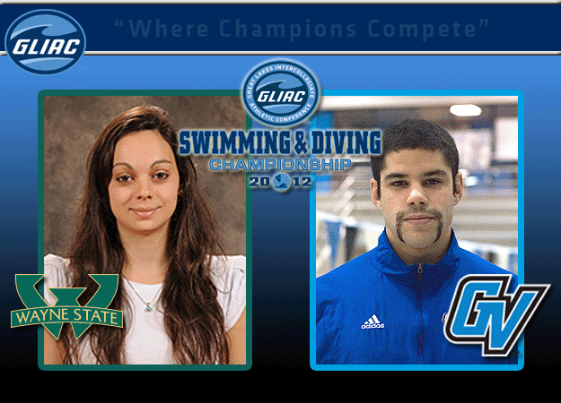 WSU's Carol Azambuja and GVSU's Raphael Santos Named GLIAC Women's and Men's Swimming & Diving "Athletes of the Week," respectively