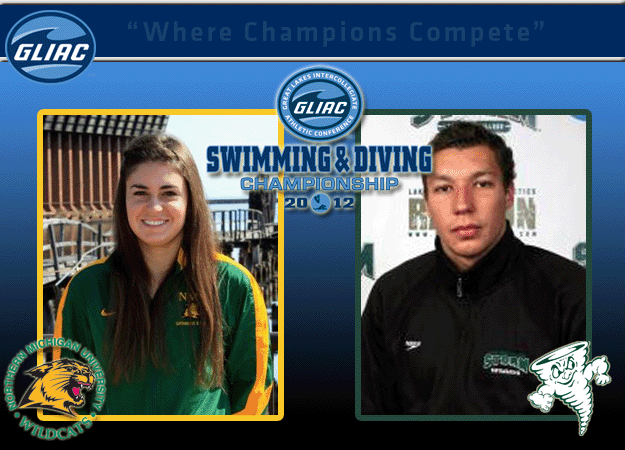 NMUs Emily Brennan and LEC's Julian Milinkovskyi Named GLIAC Women's and Men's Swimming & Diving "Athletes of the Week," respectively