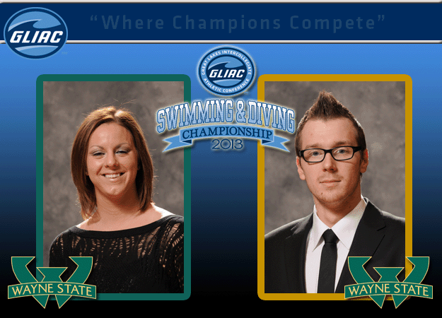 Wayne State's Maraskine and Jachowicz Named GLIAC Women's and Men's Swimming & Diving "Athletes of the Week," respectively