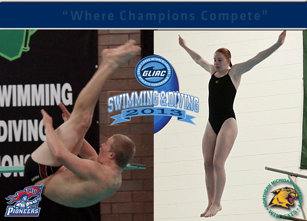 NMU's Kearney and MU's Bauer Named GLIAC Women's and Men's Swimming & Diving "Athletes of the Week," respectively
