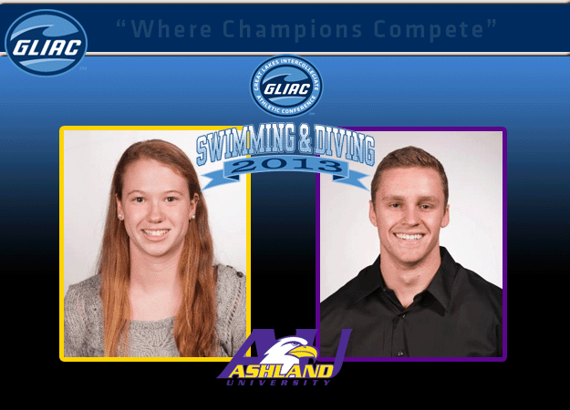 Ashland's Murphy and Wright Named GLIAC Women's and Men's Swimming & Diving "Athletes of the Week," respectively