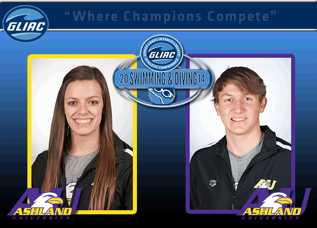 Ashland's Hannah Mattar and Philipp Sikatzki Named GLIAC Women's and Men's Swimming & Diving "Athletes of the Week," respectively