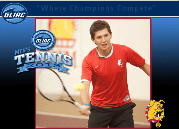 Ferris State's Sergiu Laza Named GLIAC Men's Tennis "Athlete of the Week"