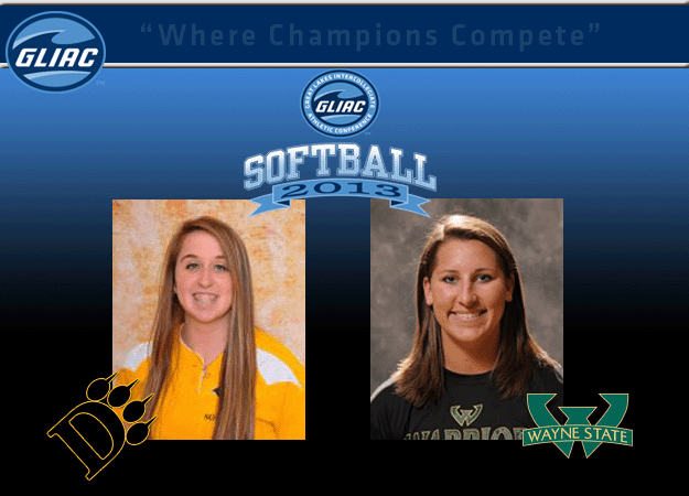 ODU's Caitlin Jividen and WSU's Mackenzie Boehler Chosen As GLIAC Softball "Player of the Week" and  "Pitcher of the Week", respectively