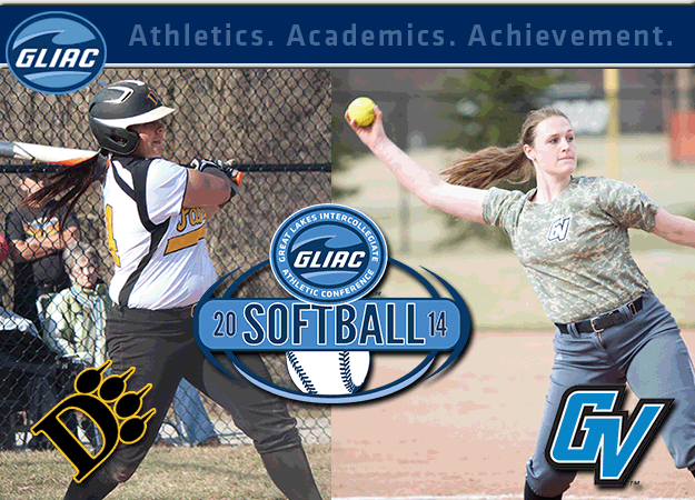 Ohio Dominican's Thomas and Grand Valley State's Gevaart Chosen As GLIAC Softball "Player of the Week" and  "Pitcher of the Week", respectively