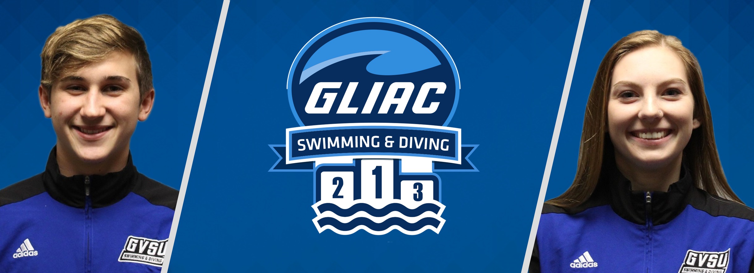 GVSU's Kelly & Karasek  Named GLIAC Swim & Dive Athletes of the Week