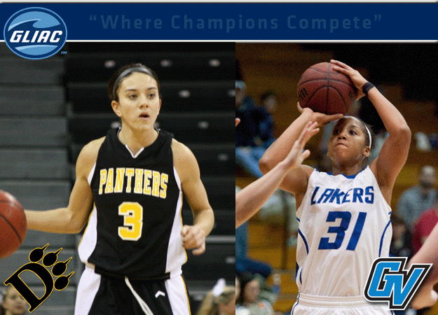 Grand Valley's Taylor and Ohio Dominican's Hockenberry Chosen As GLIAC Women's Basketball North and South Division "Players of the Week", Respectively