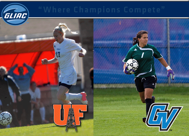 UF’s Emily Beddoes and GVSU’s Chelsea Parise Named 2012 GLIAC Women’s Soccer “Offensive and Defensive Players of the Year,” Respectively