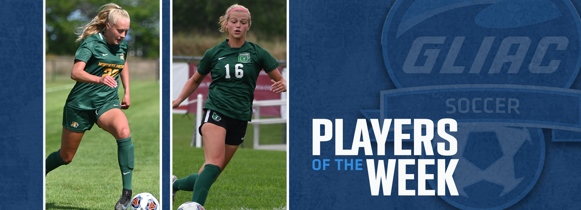 NMU's L'Esperance and Parkside's Grooters recognized as GLIAC Women's Soccer Players of the Week