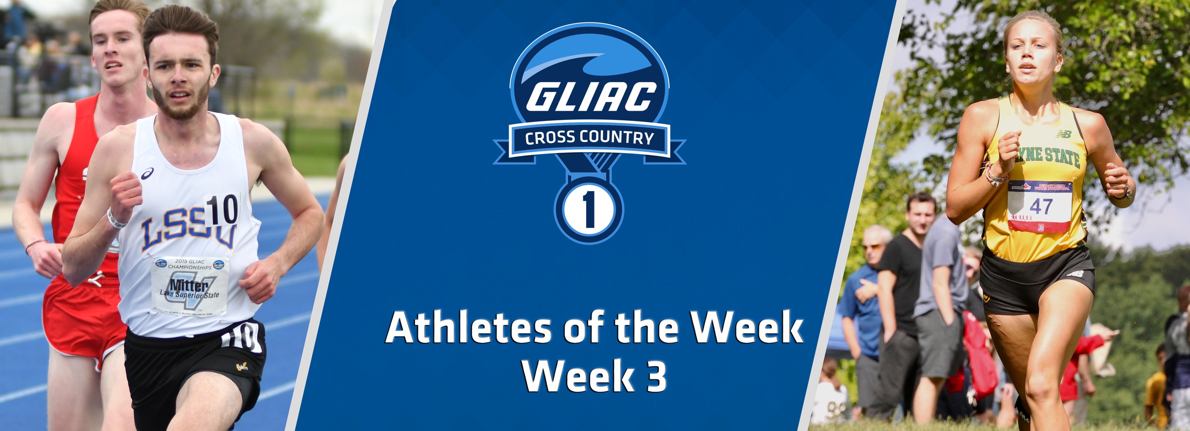 WSU's Defrain and LSSU's Mitter Earn GLIAC Cross Country Athlete of the Week Accolades